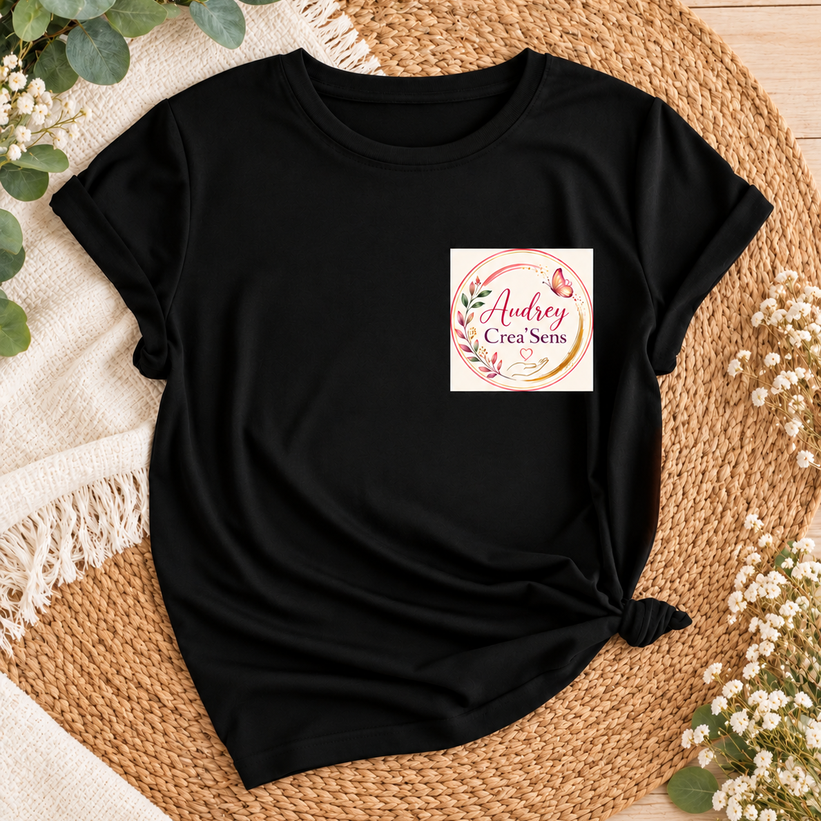 Tee shirt personnalisable noir