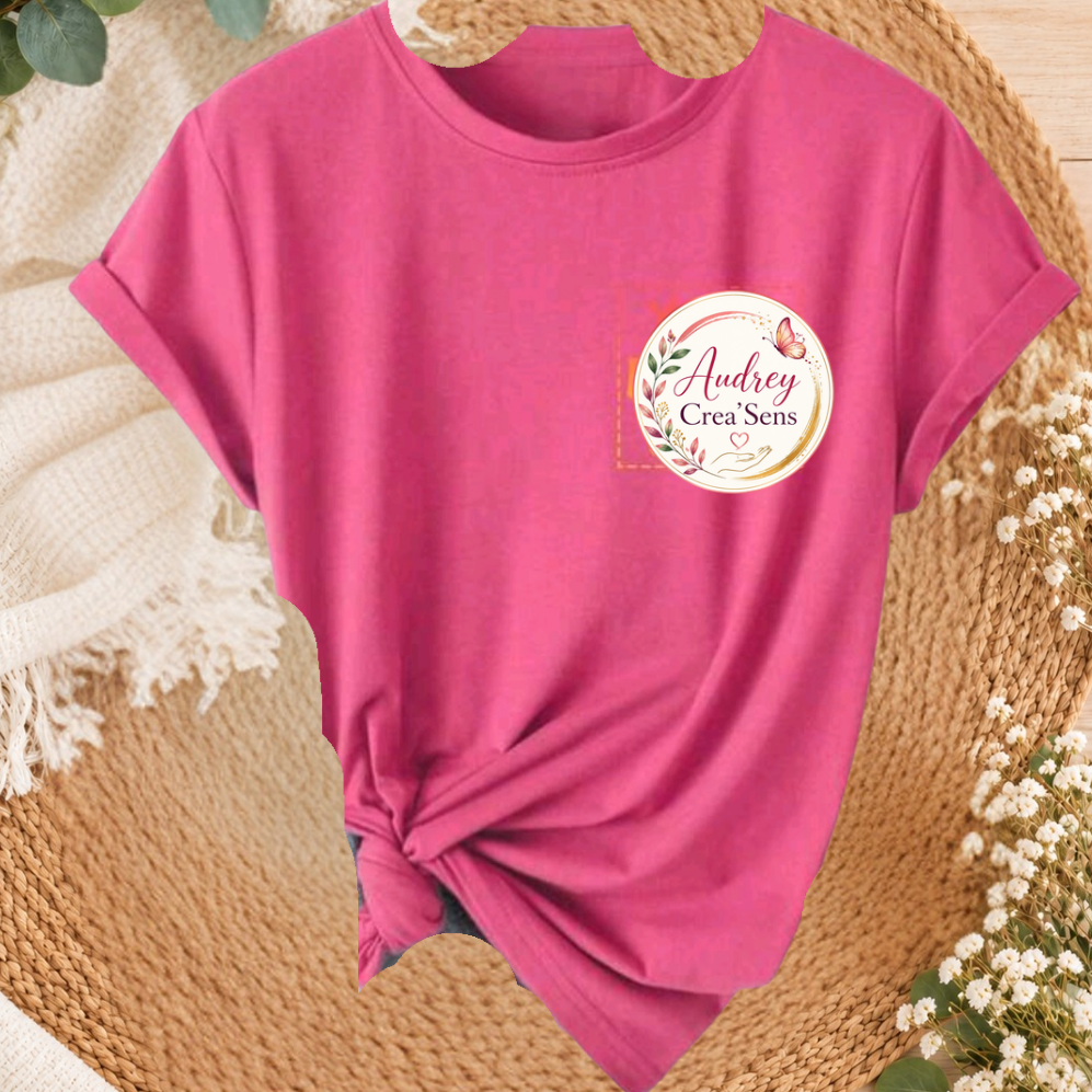 Tee shirt personnalisable rose