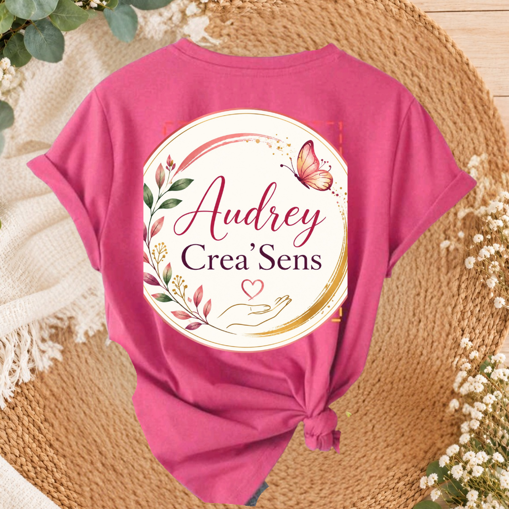 Tee shirt personnalisable rose