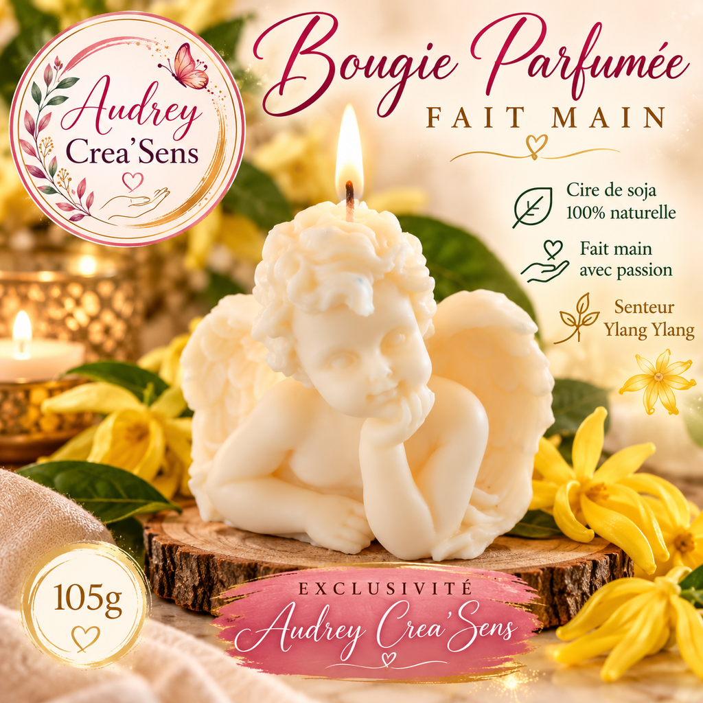 Bougie parfumée fait main senteur ylang ylang