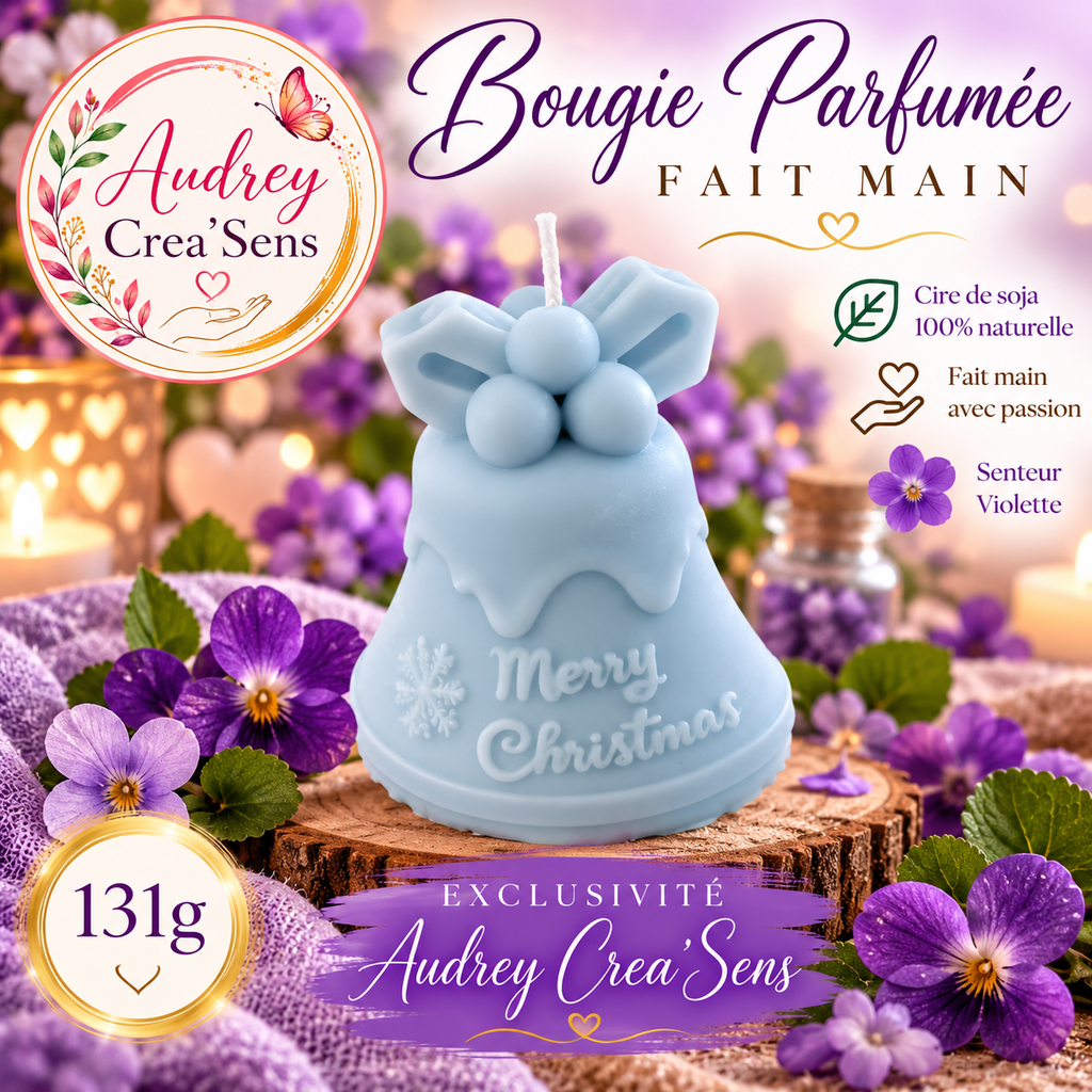 Bougie parfumée fait main senteur violette