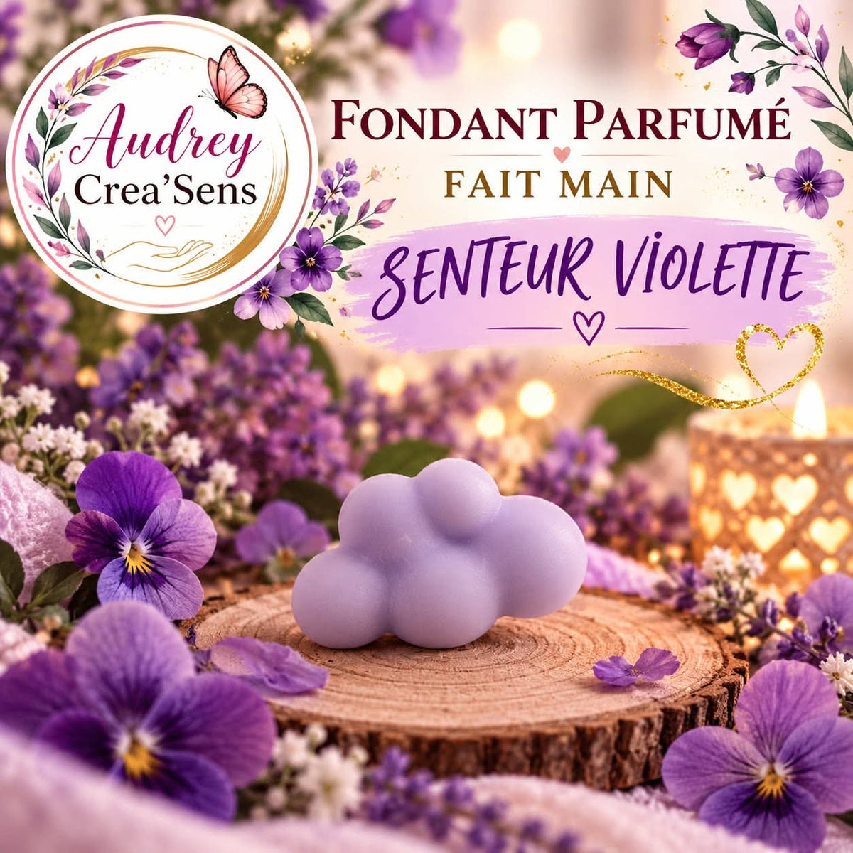 Fondants parfumés fait main senteur violette