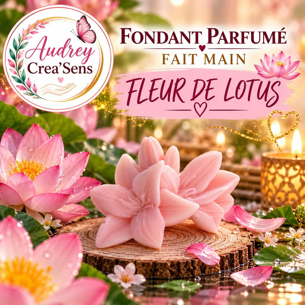 Fondants parfumés fait main senteur fleur de lotus