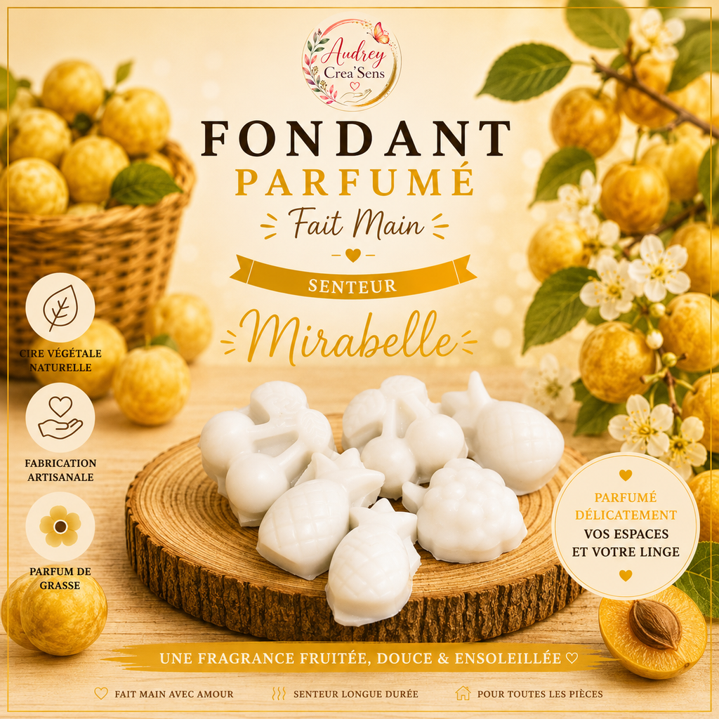 Fondant parfumé fait main senteur mirabelle