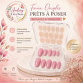Faux ongles bandelettes rose clair