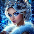 Diamant painting kit complet femme diadème