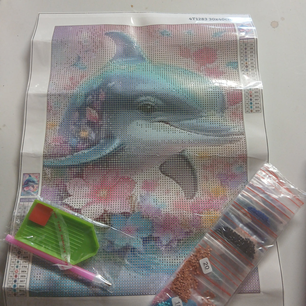 Diamant painting dauphin kit complet