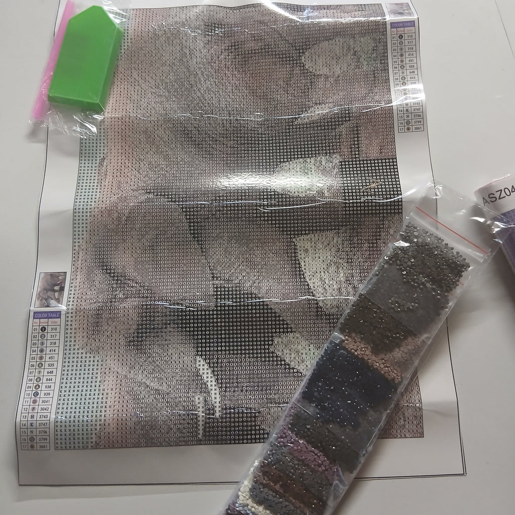 Diamant painting éléphant kit complet