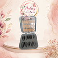 Faux ongles bandelettes bleu reflet