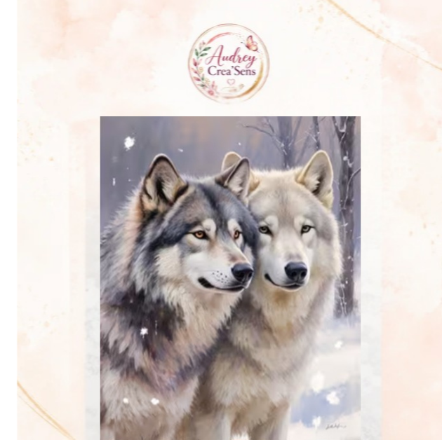 Peinture numérotée loups kit complet