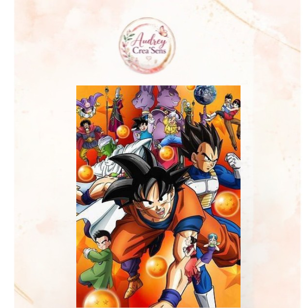 Diamant painting kit complet dragon ball