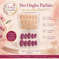 Faux ongles bandelettes violet foncé