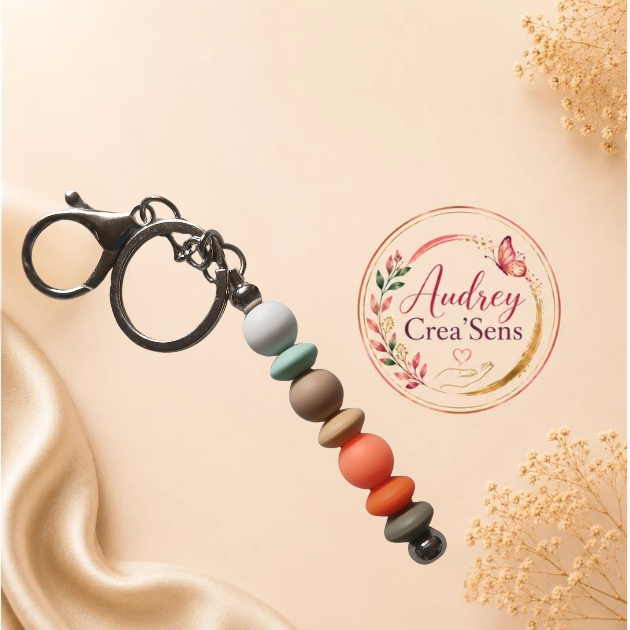 Porte cles couleur fait main
