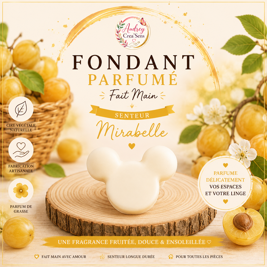 Fondant parfumé fait main senteur mirabelle
