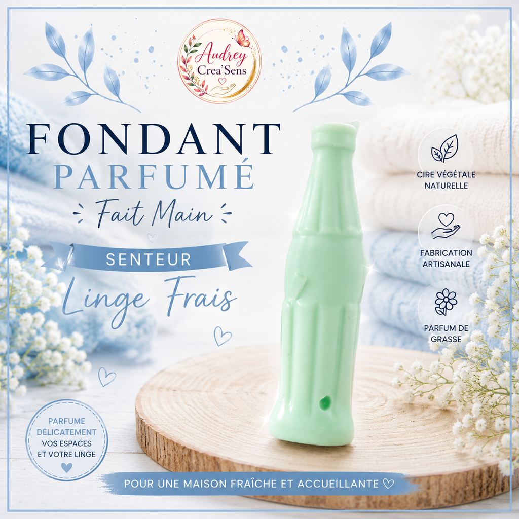 Fondant parfumé fait main senteur linge frais