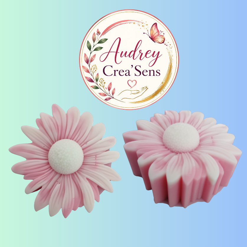 Fondant parfumé fait main senteur bois de rose et fleur blanche