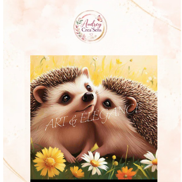 diamant painting hérisson kit complet