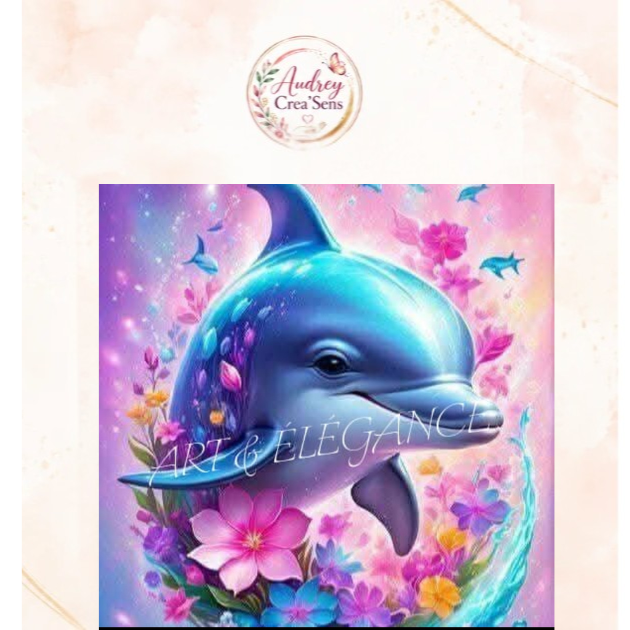 Diamant painting dauphin kit complet