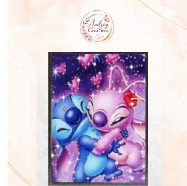 Diamant painting kit complet stitch &angel