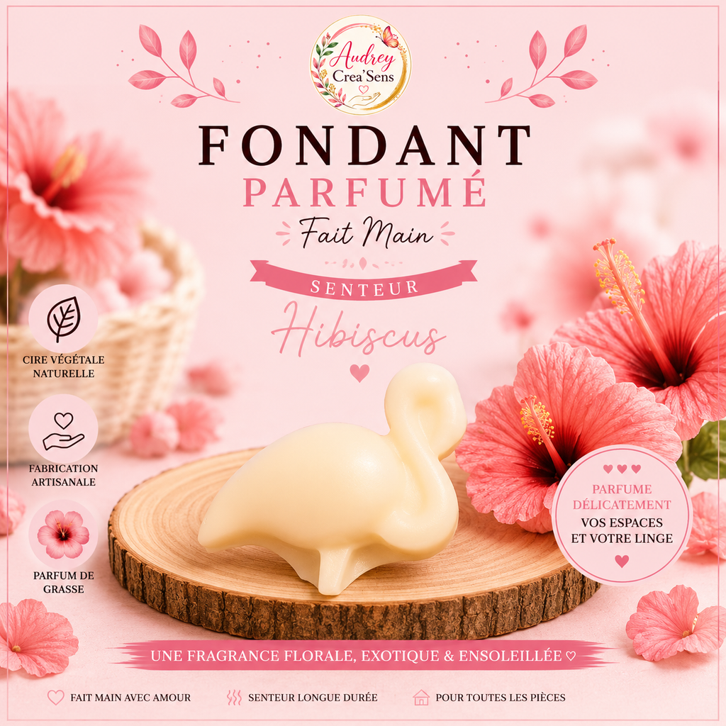 Fondant parfumé fait main senteur hibiscus