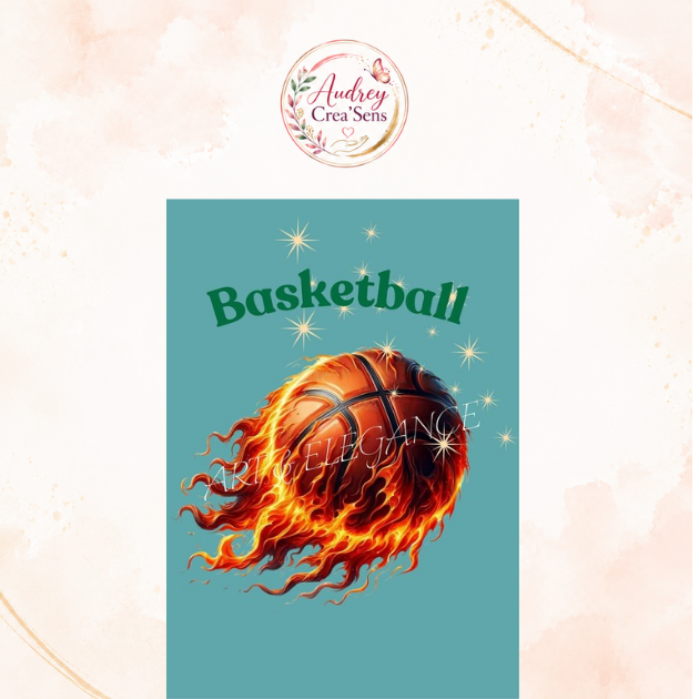 Diamant painting kit complet ballon de basket