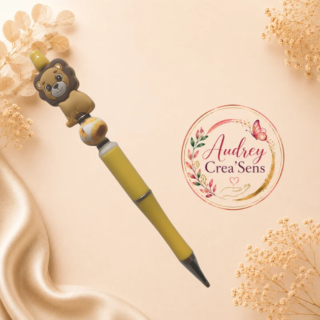 Stylet lion diamant painting fait main