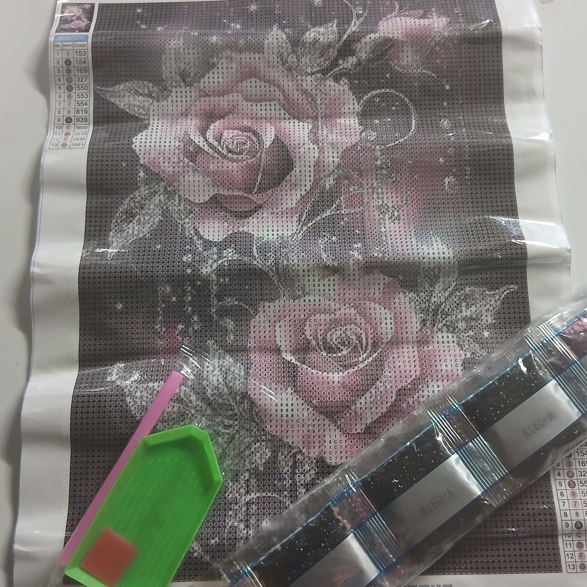 Diamant painting roses kit complet