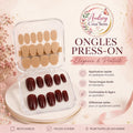 Faux ongles bandelettes bordeaux