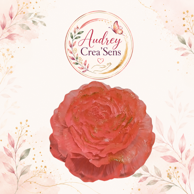 Résine epoxy fait main rose