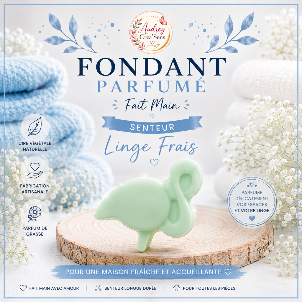 Fondant parfumé fait main senteur linge frais