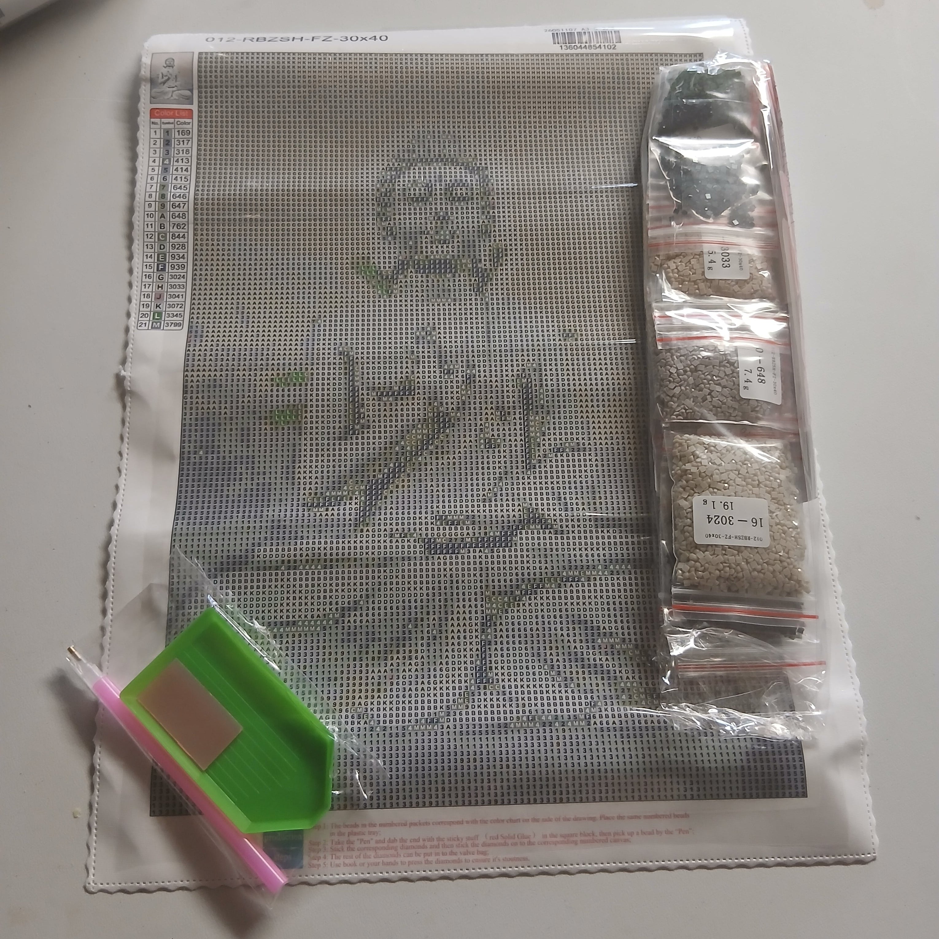 Diamant painting perles carrees kit complet