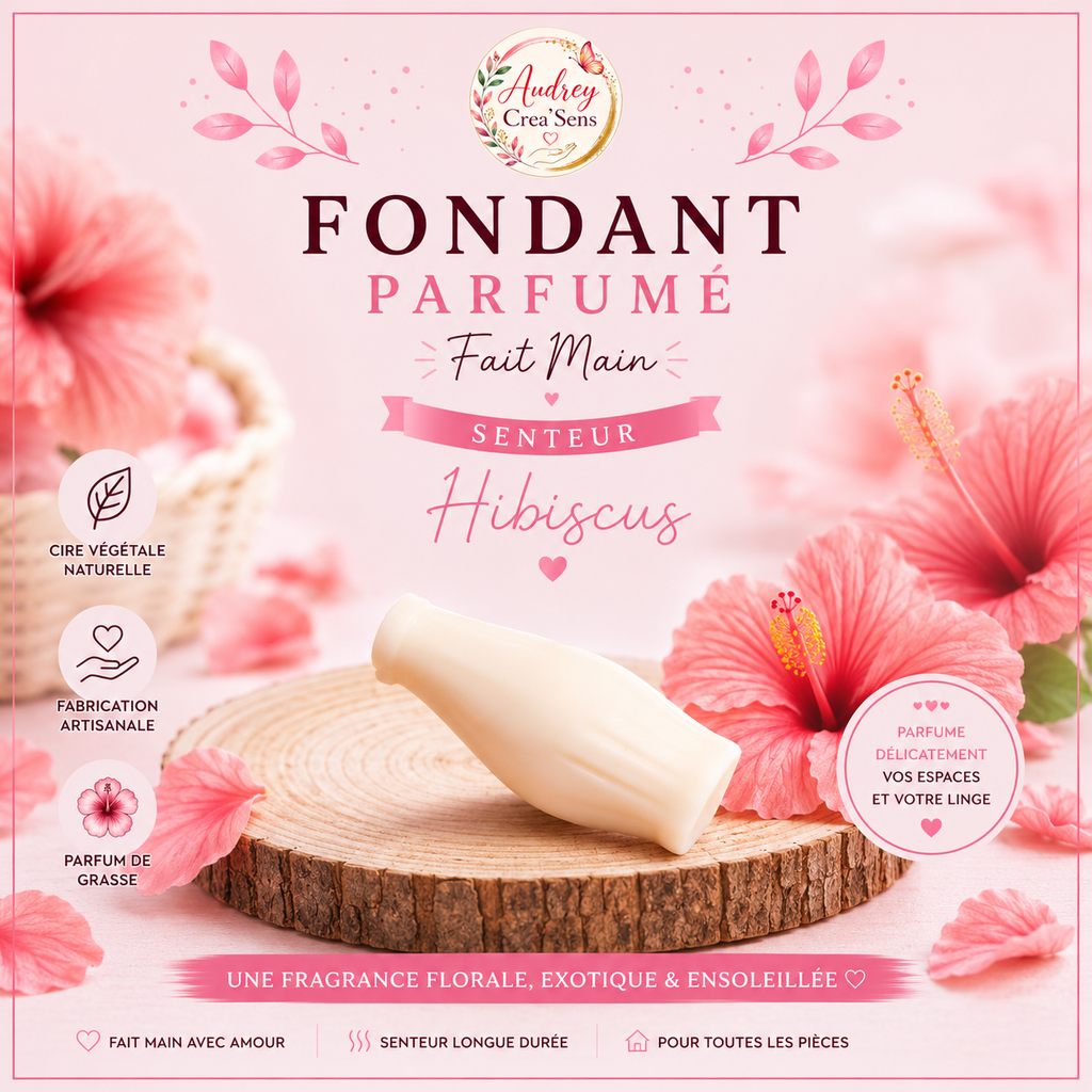 Fondant parfumé fait main senteur hibiscus