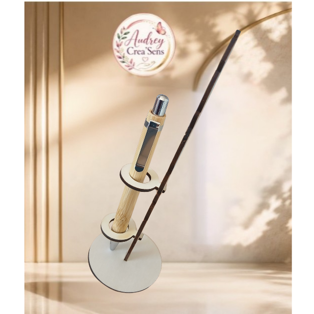support stylo en bois